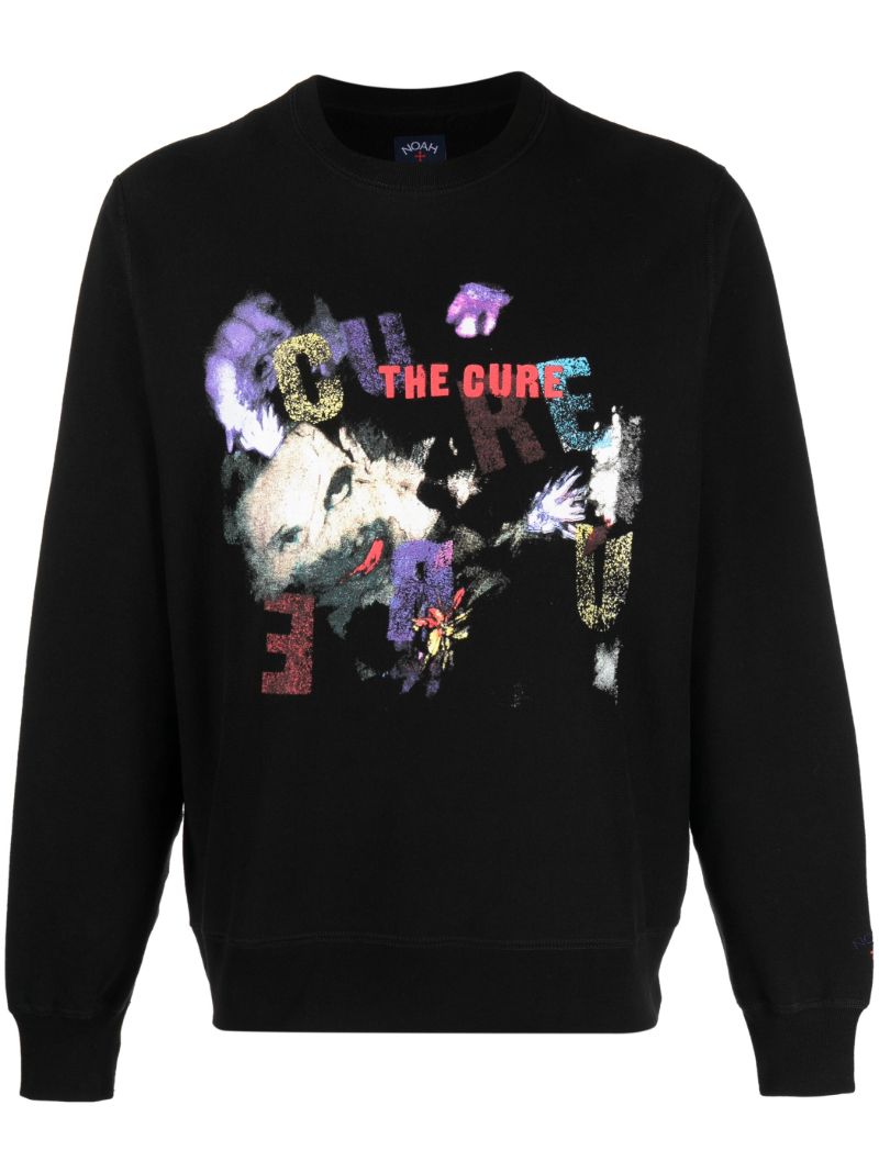 X the Cure Black Cotton Sweatshirt