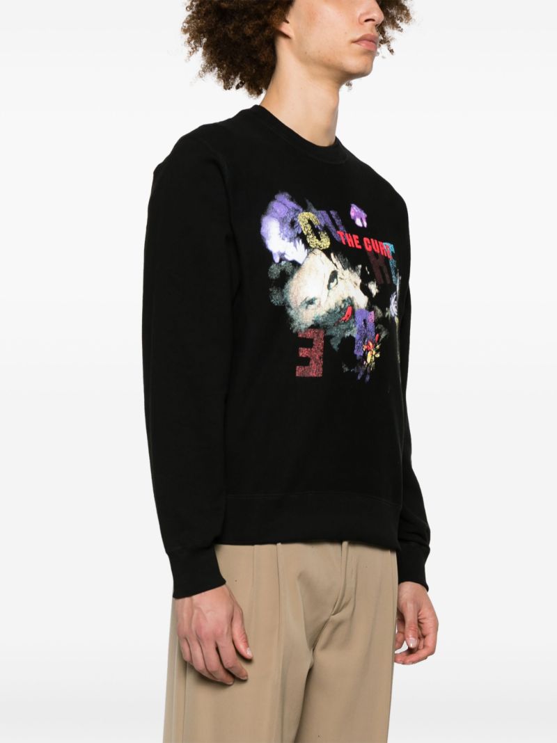X the Cure Black Cotton Sweatshirt