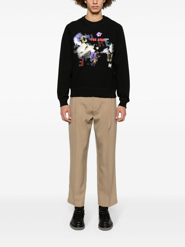 X the Cure Black Cotton Sweatshirt