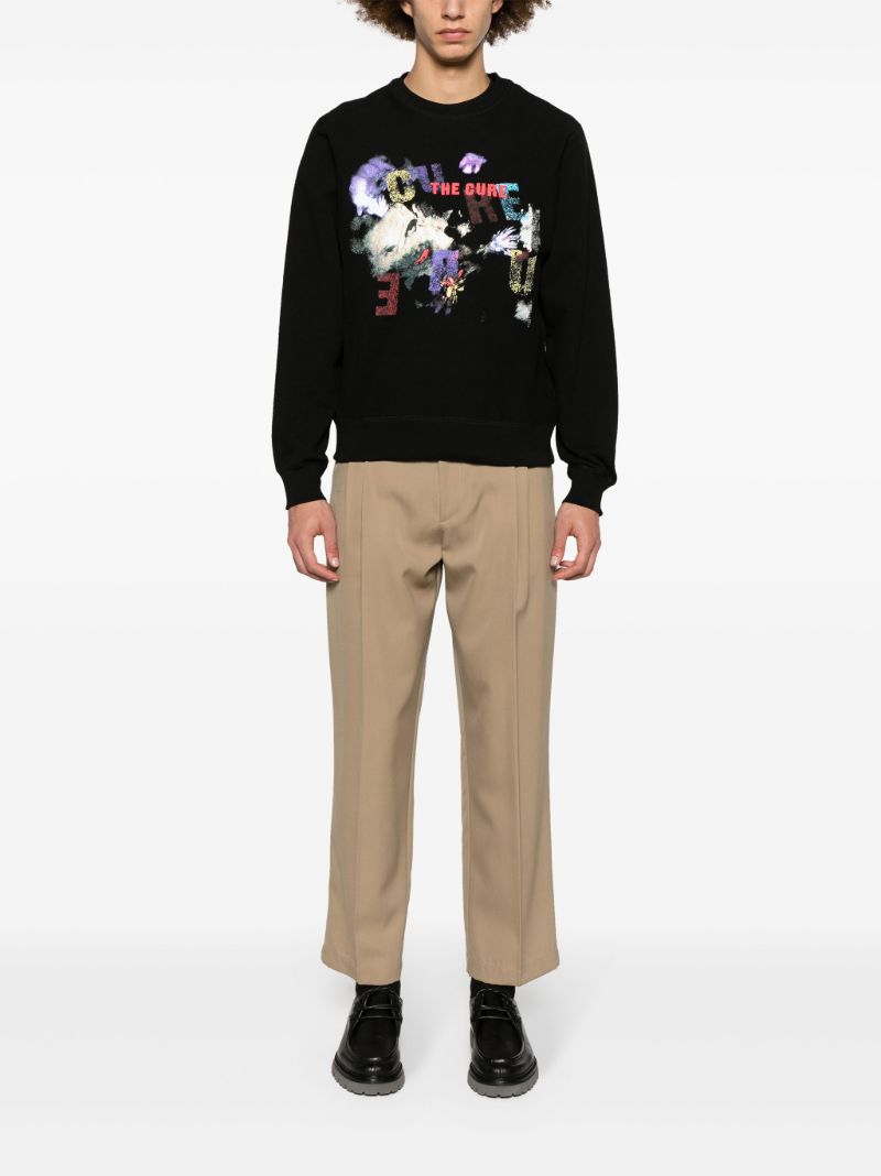 X the Cure Black Cotton Sweatshirt