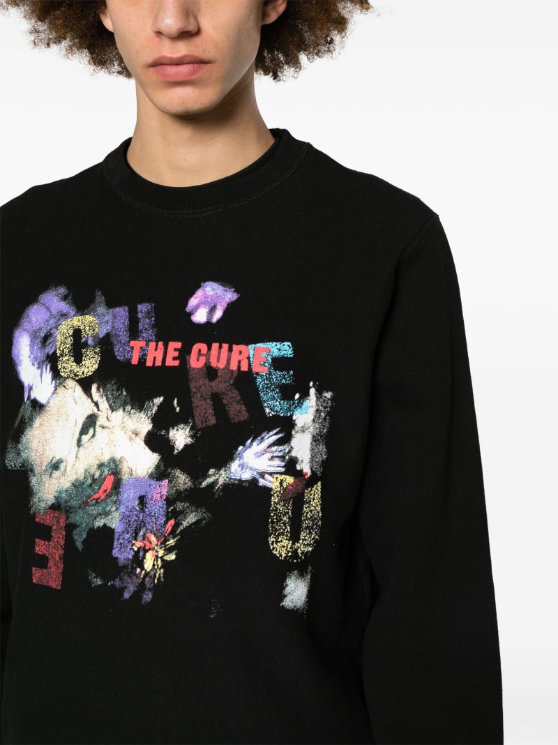 X the Cure Black Cotton Sweatshirt