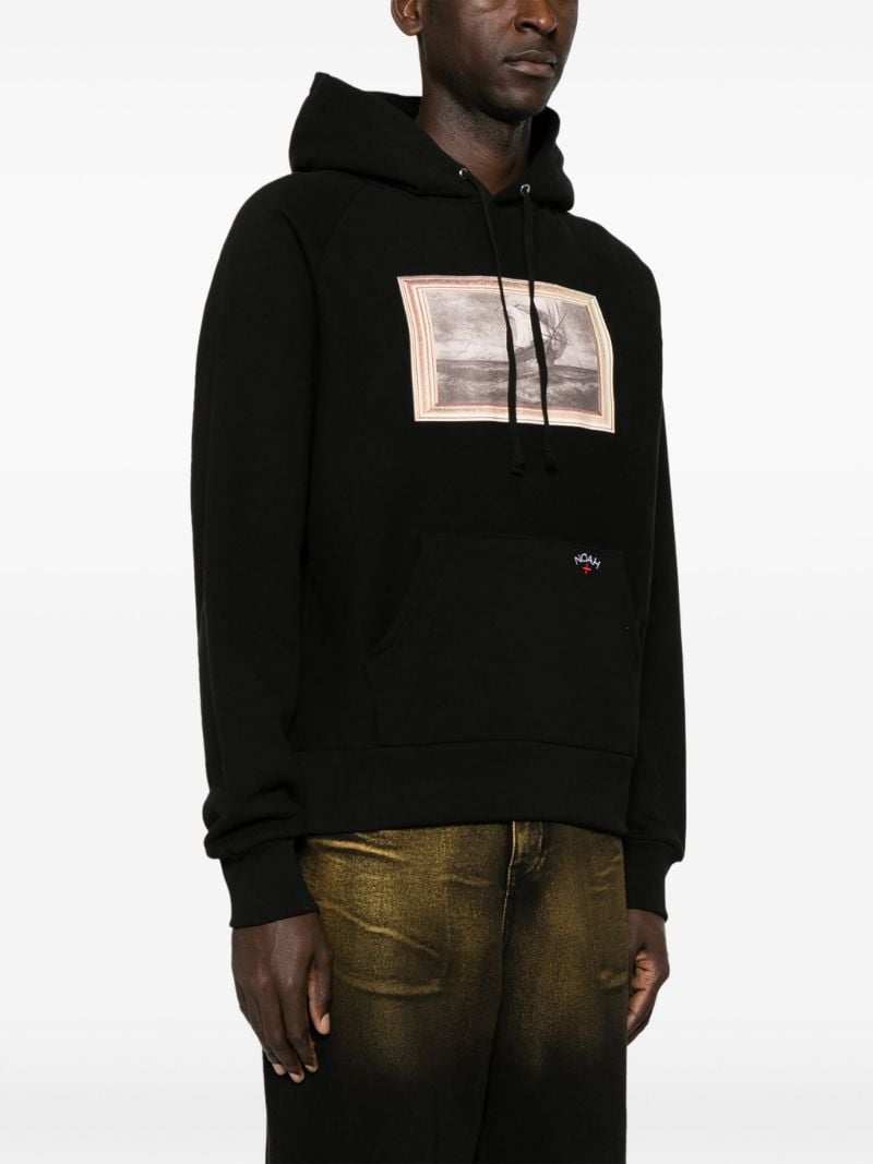 X the Cure Black Frame-print Cotton Hoodie