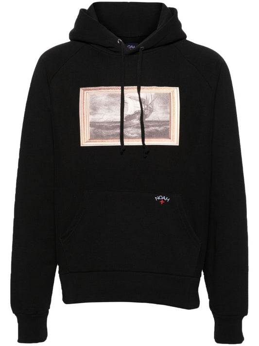 X the Cure Black Frame-print Cotton Hoodie