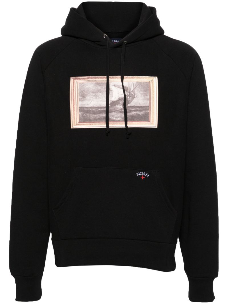 X the Cure Black Frame-print Cotton Hoodie