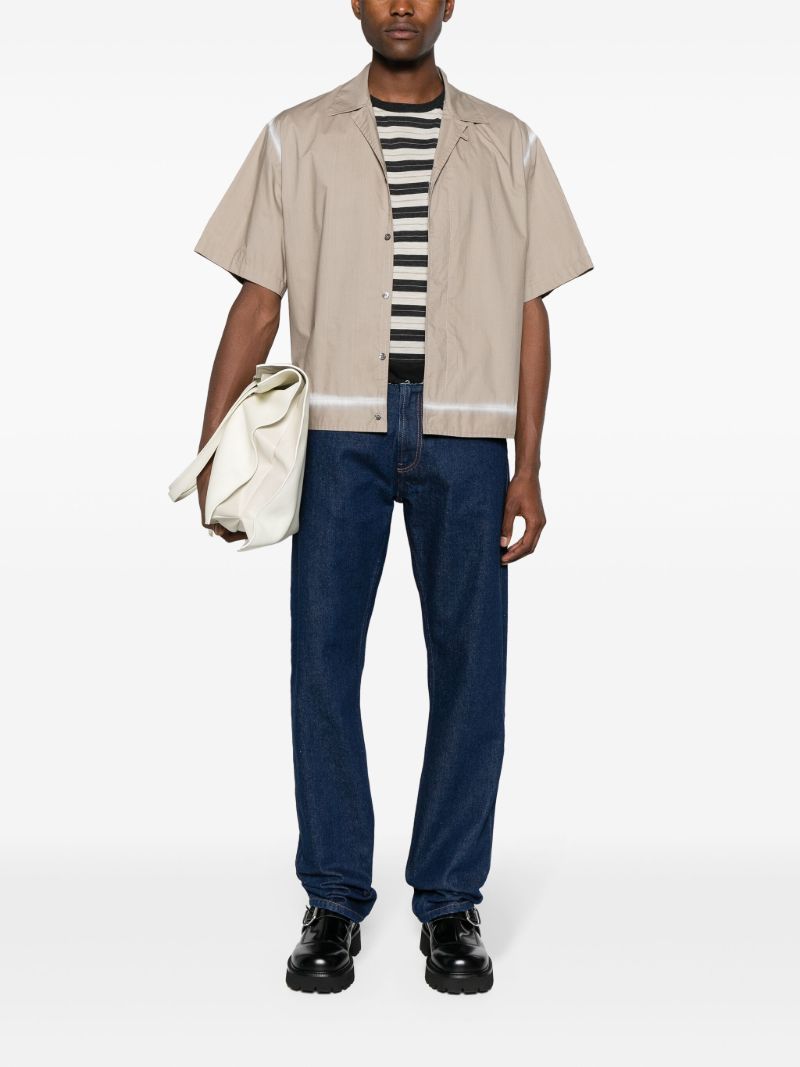 Blue Mid-rise Straight-leg Jeans