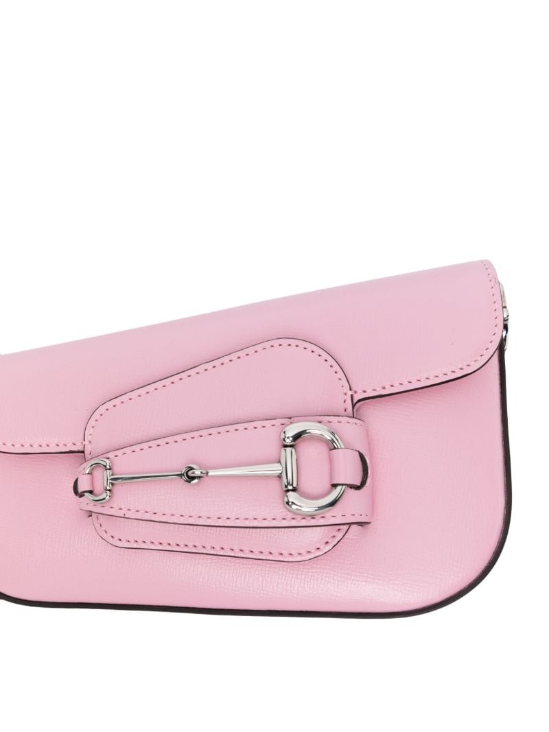 Pink Horsebit 1955 Mini Leather Shoulder Bag