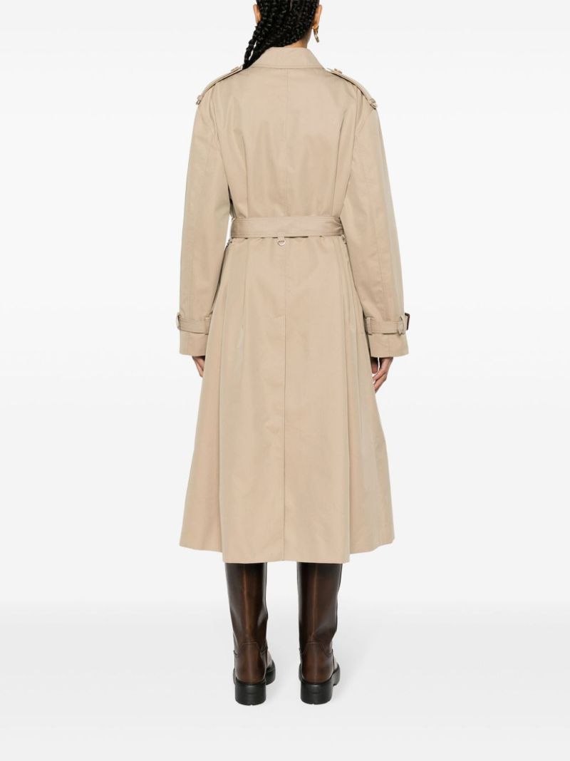 Neutral Web Stripe Trench Coat