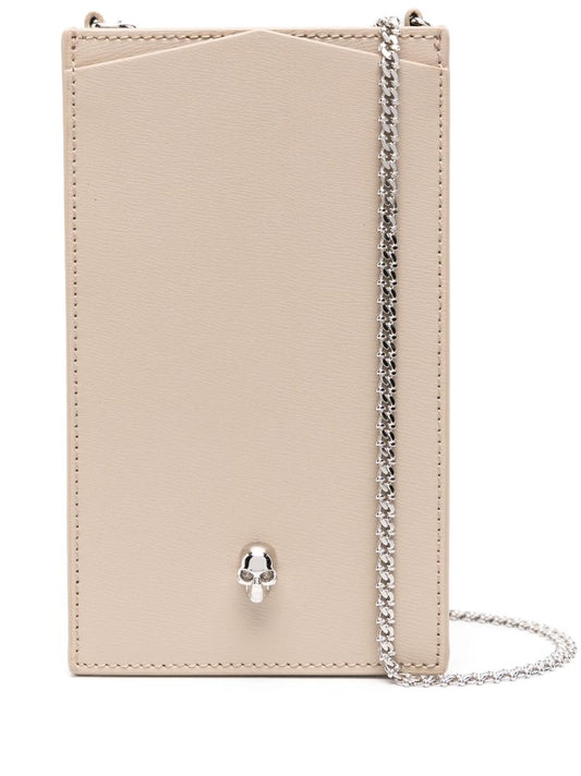 Neutral Skull Leather Phone Bag