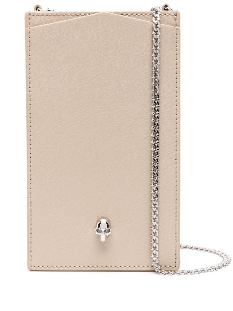Neutral Skull Leather Phone Bag