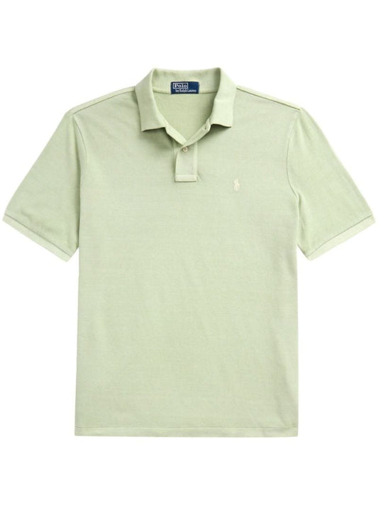 Green Polo Pony-embroidered Cotton Polo Shirt