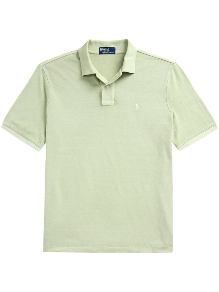 Green Polo Pony-embroidered Cotton Polo Shirt