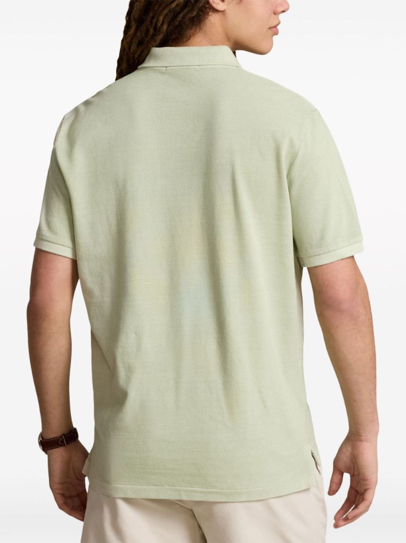 Green Polo Pony-embroidered Cotton Polo Shirt
