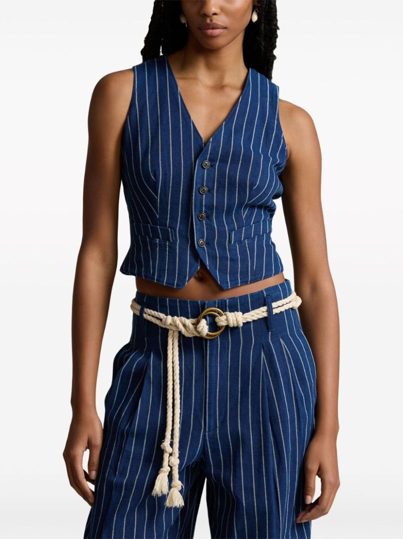 Blue Striped Vest