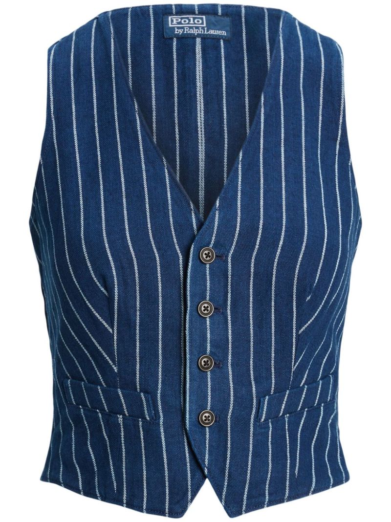 Blue Striped Vest