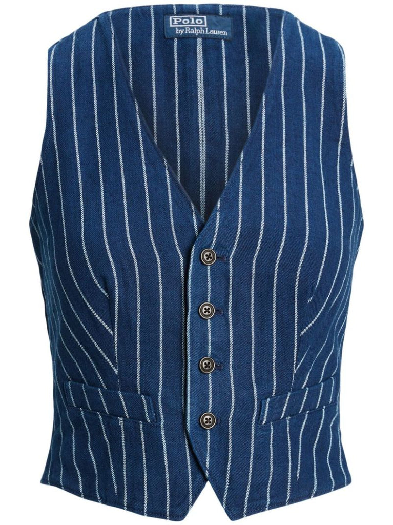 Blue Striped Vest