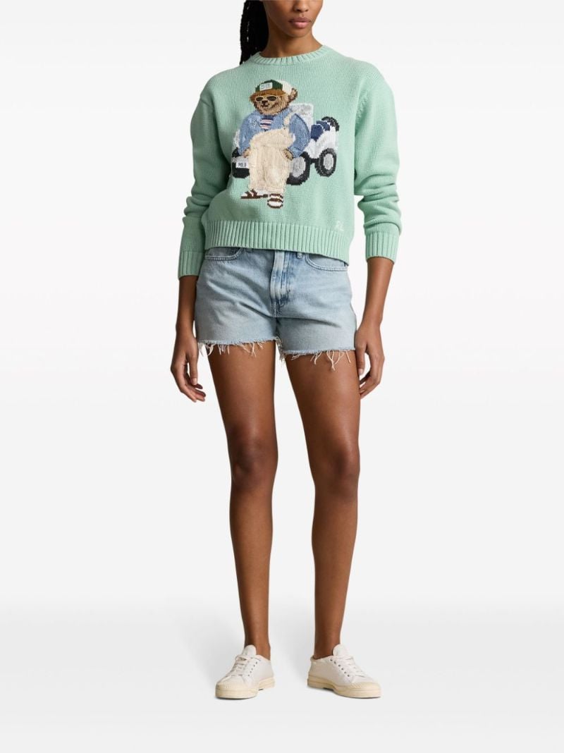 Green Polo Bear Cotton Sweater