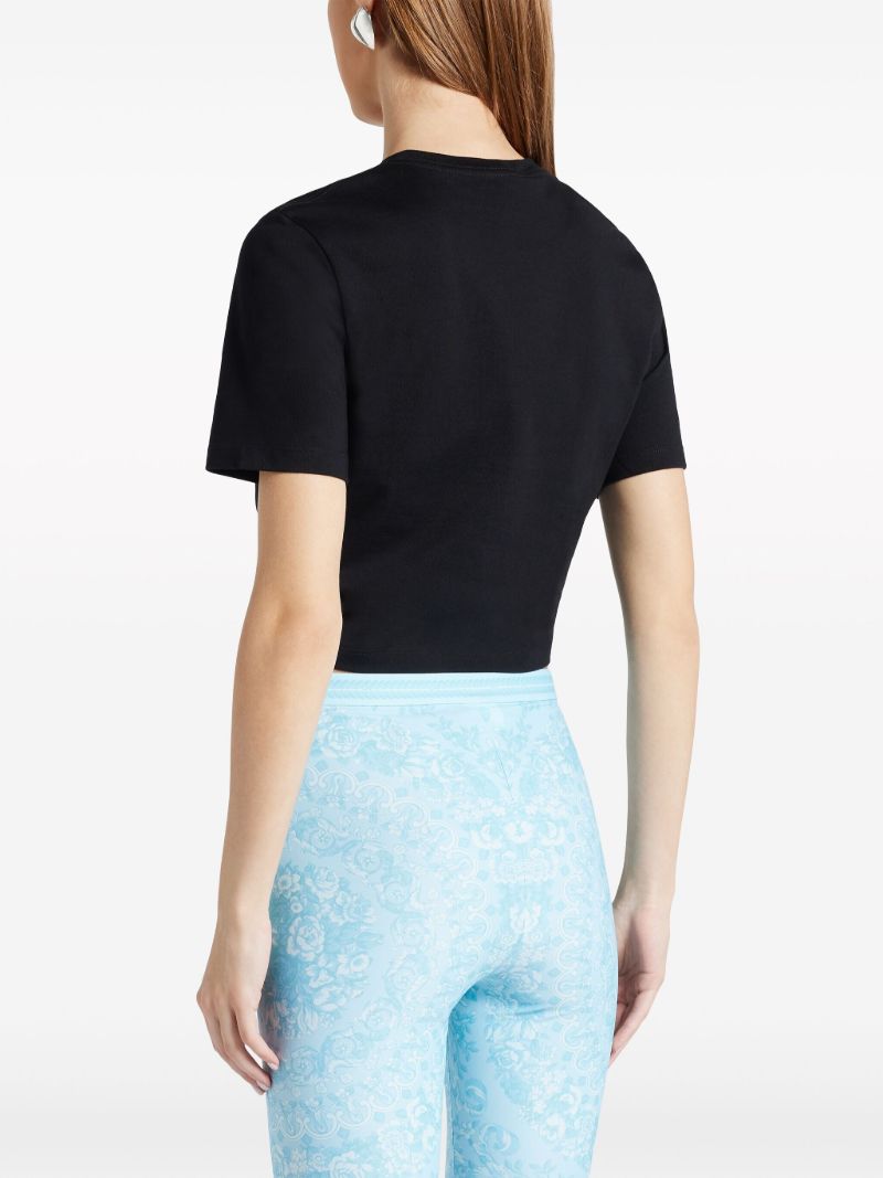 Black  Versace Milano Stamp Cotton T-shirt