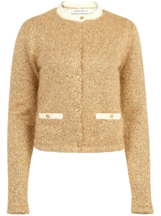 Gold Metallic-threading Cardigan