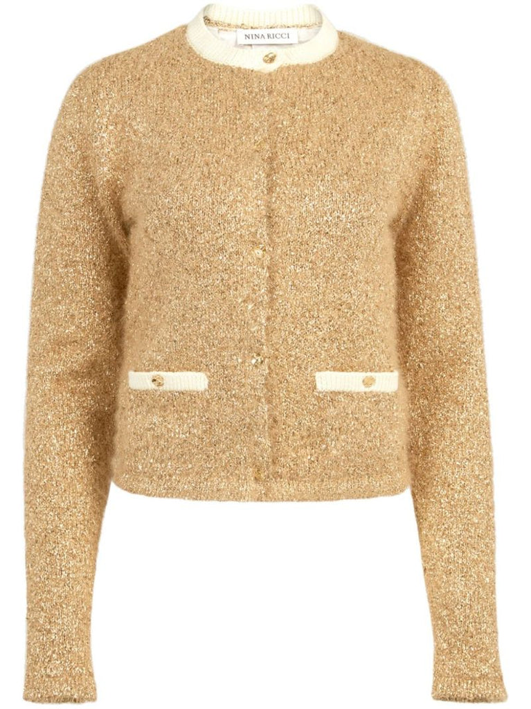 Gold Metallic-threading Cardigan