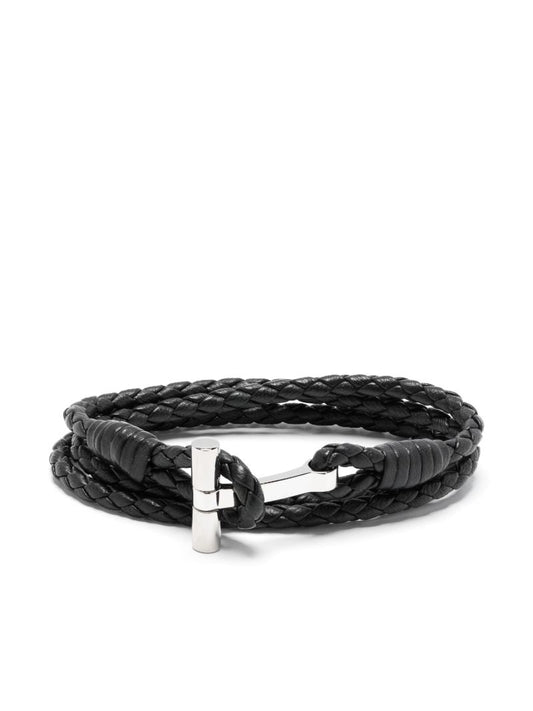 Black Braided Leather Bracelet