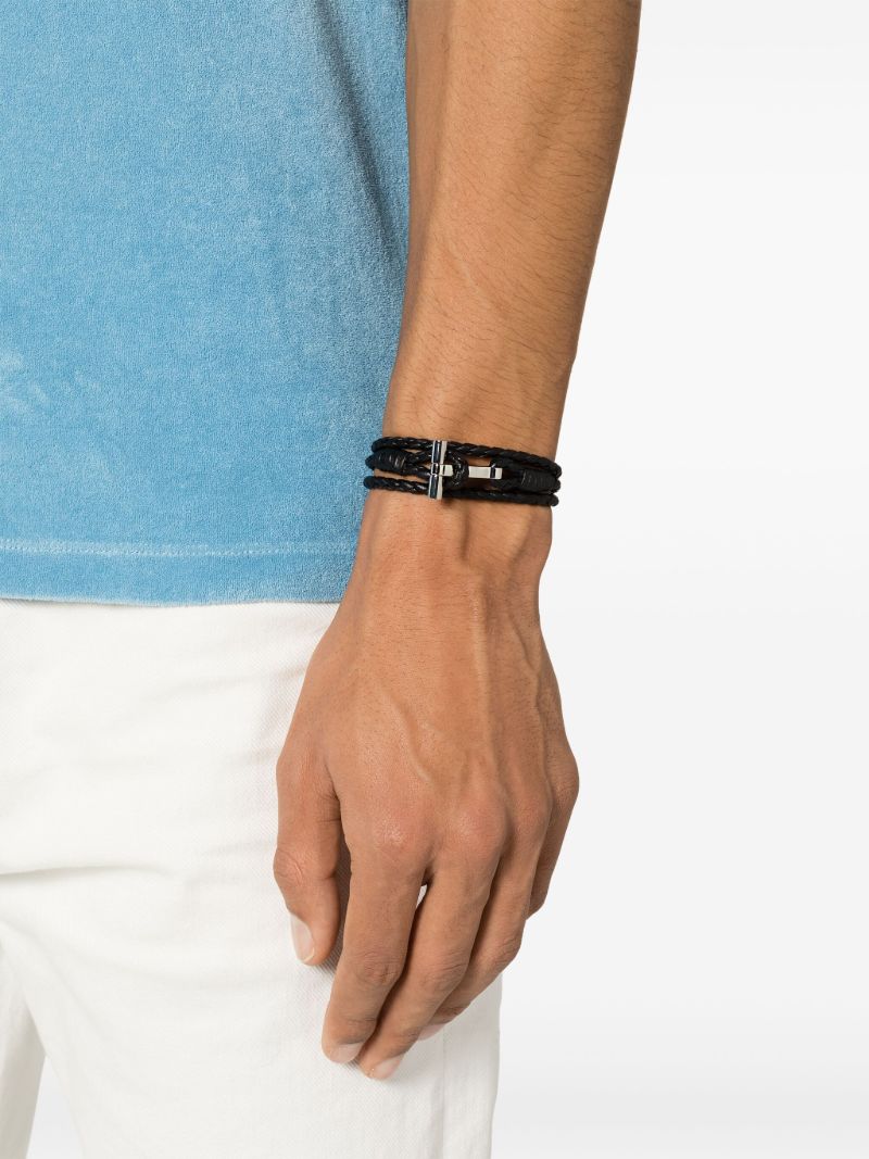 Black Braided Leather Bracelet