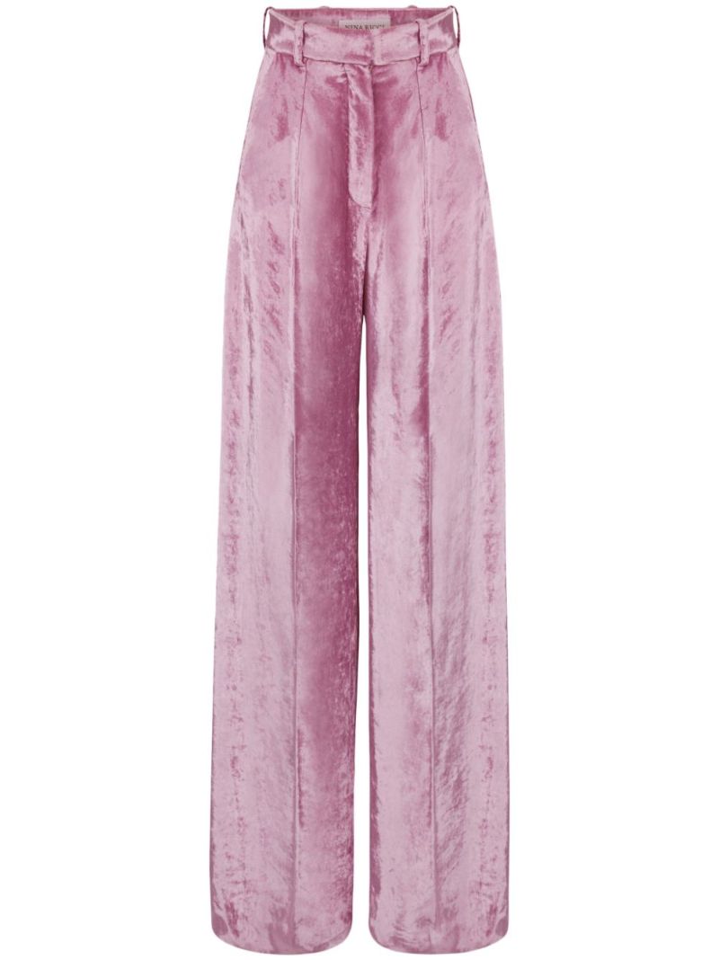 Pink Velvet Palazzo Pants
