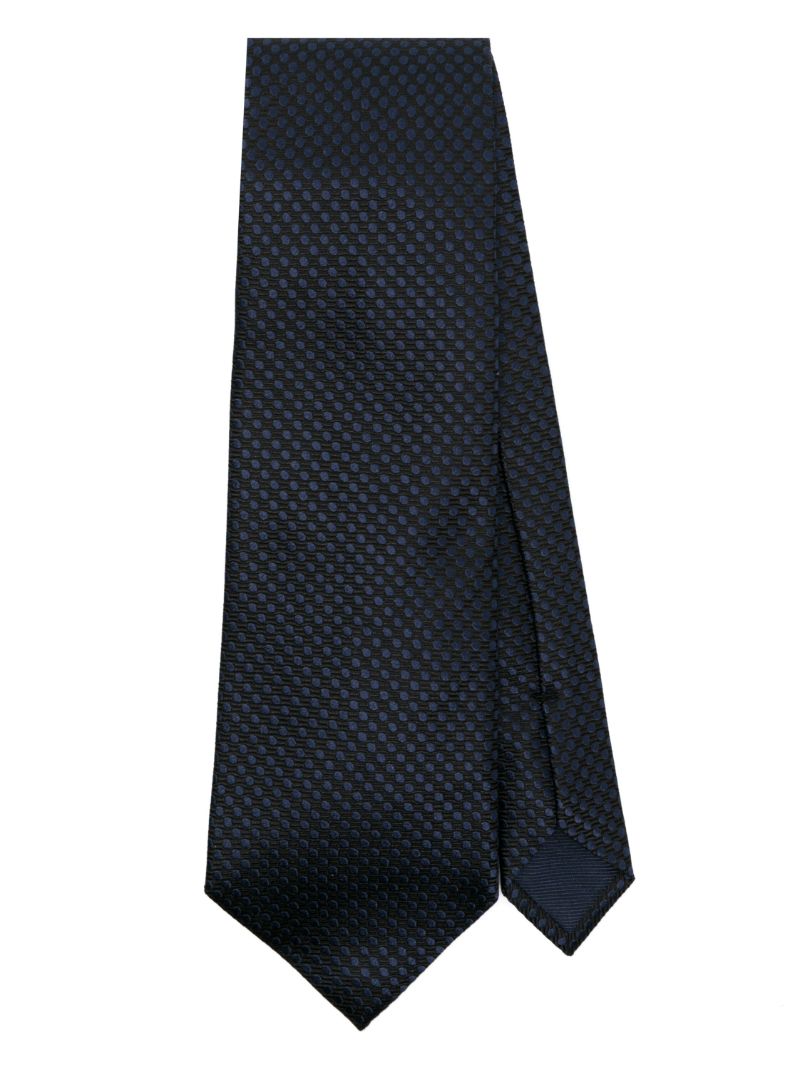 Blue Polka-dot Silk Tie