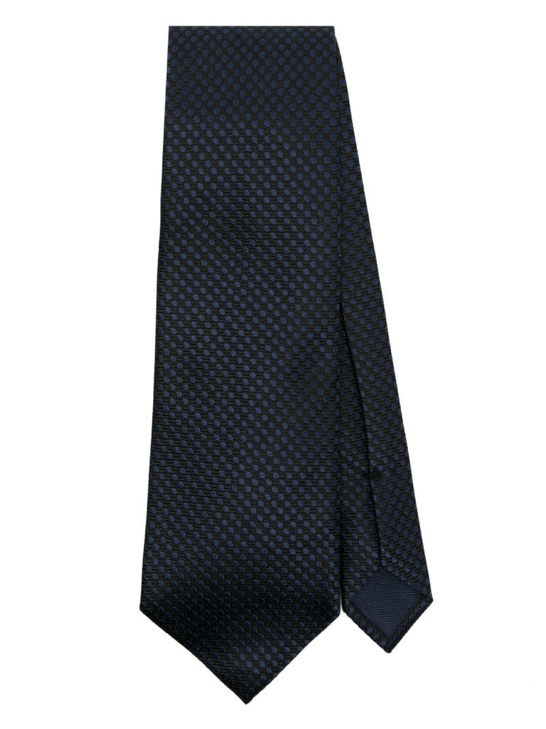 Blue Polka-dot Silk Tie