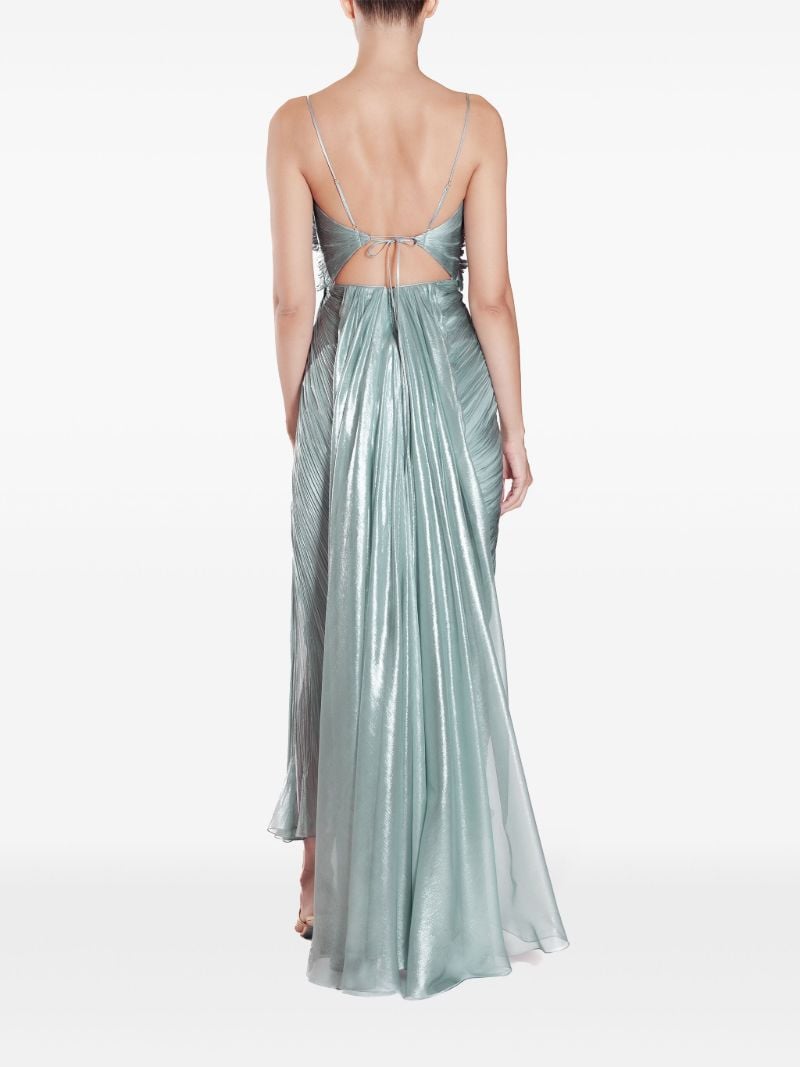 Blue Manon Pleated Silk Gown