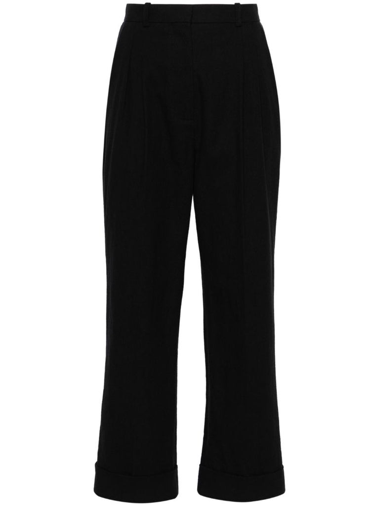 Black Katrine Straight-leg Trousers