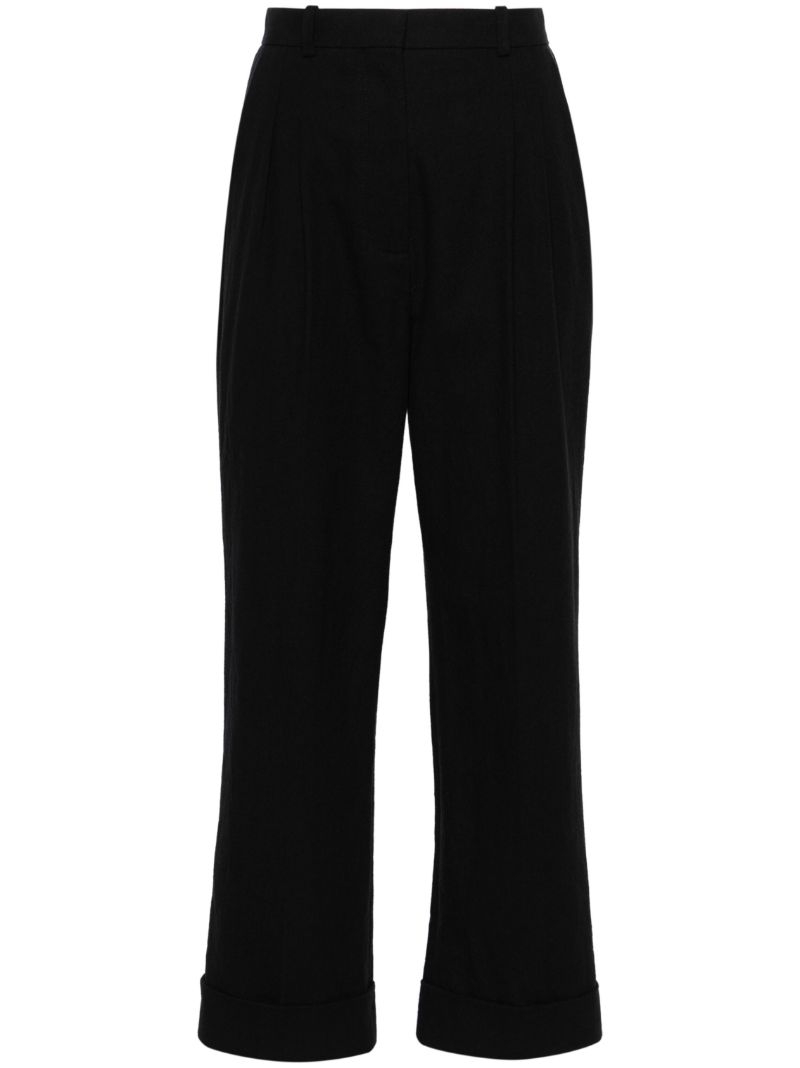 Black Katrine Straight-leg Trousers