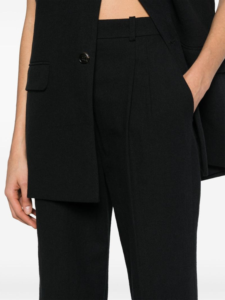 Black Katrine Straight-leg Trousers