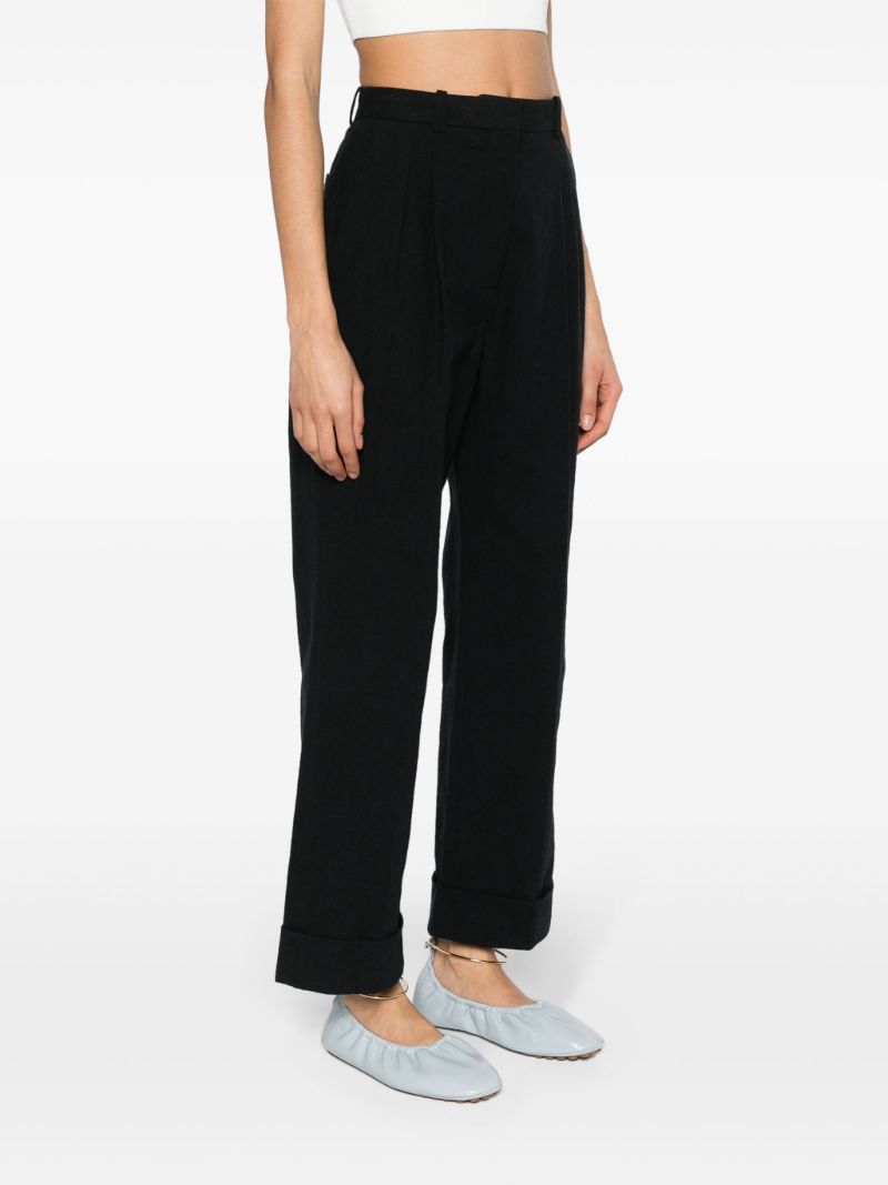 Black Katrine Straight-leg Trousers
