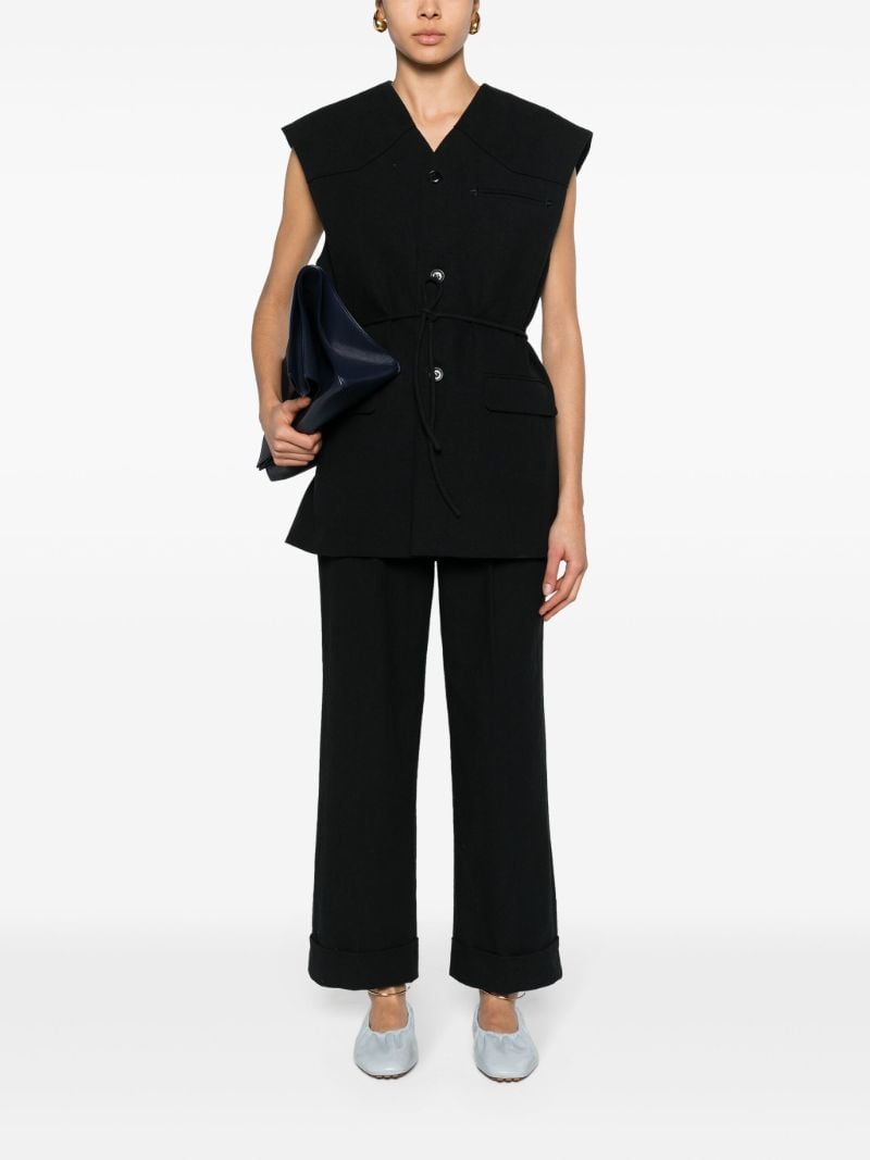 Black Katrine Straight-leg Trousers