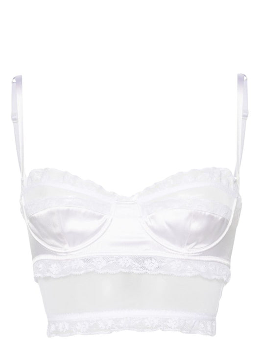 White Floral-lace Balconette Bra