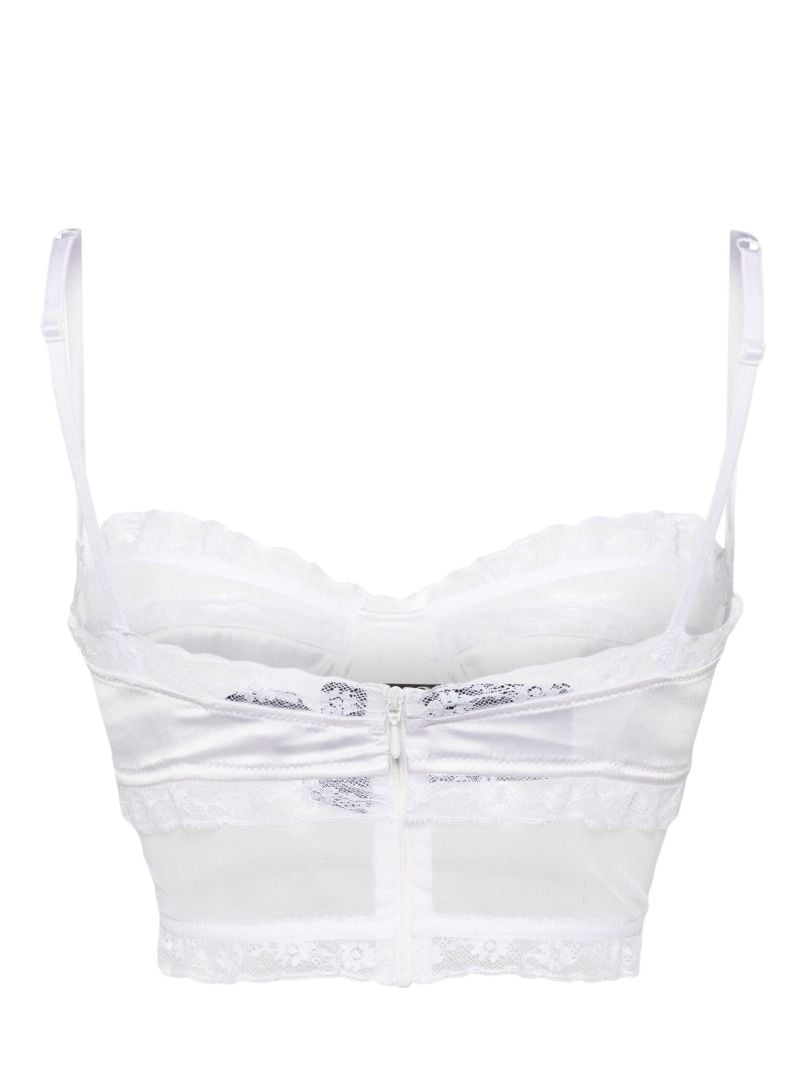 White Floral-lace Balconette Bra