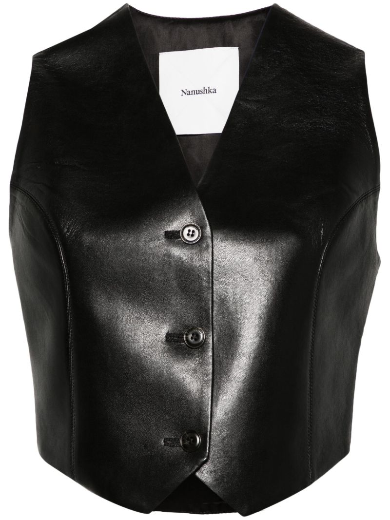 Black Arnona Cropped Vest
