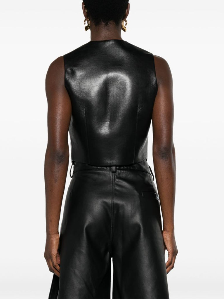 Black Arnona Cropped Vest