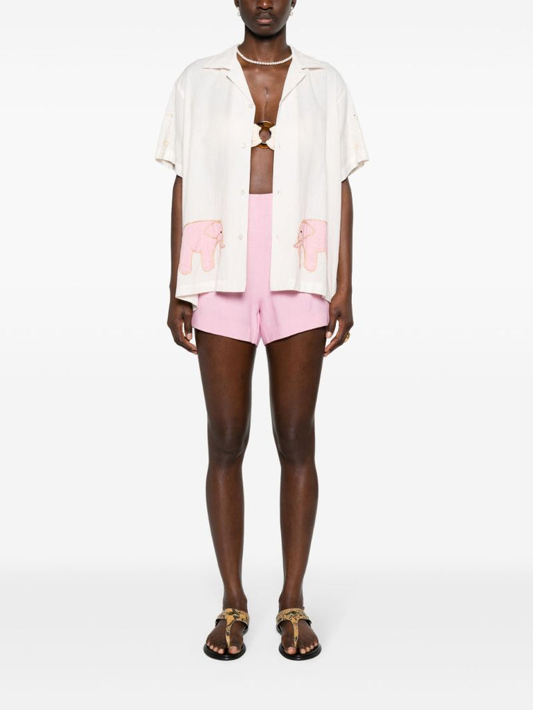Pink Elza Tweed Shorts