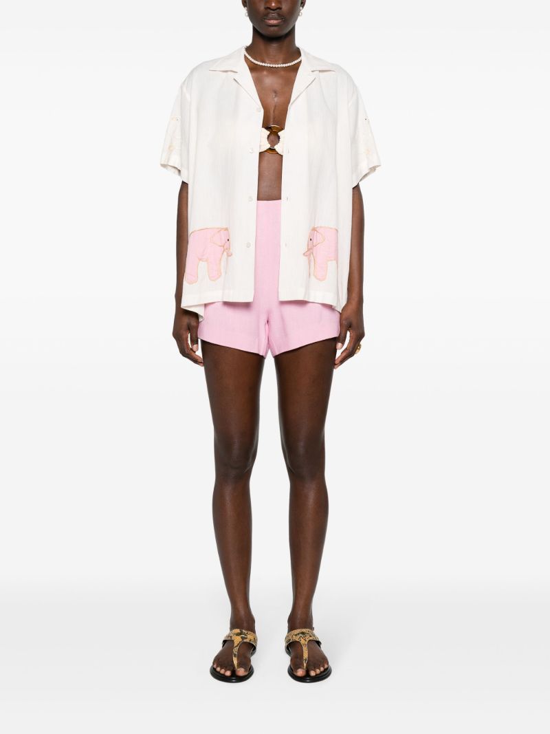 Pink Elza Tweed Shorts