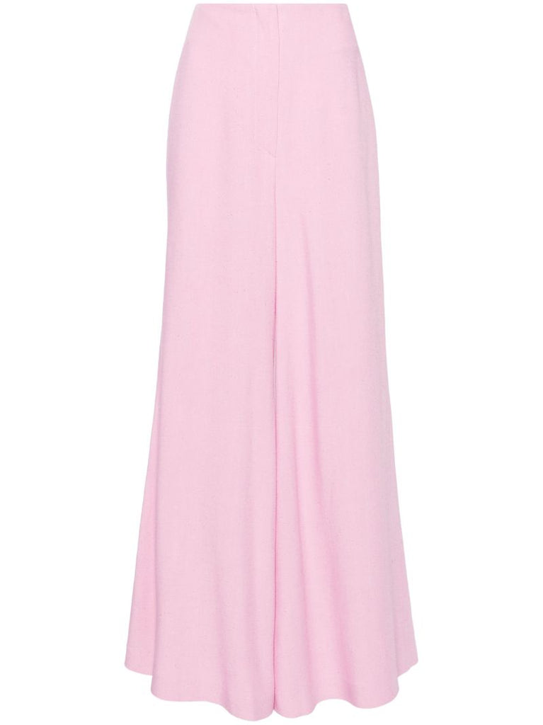 Pink Charis Fluted-leg Trousers