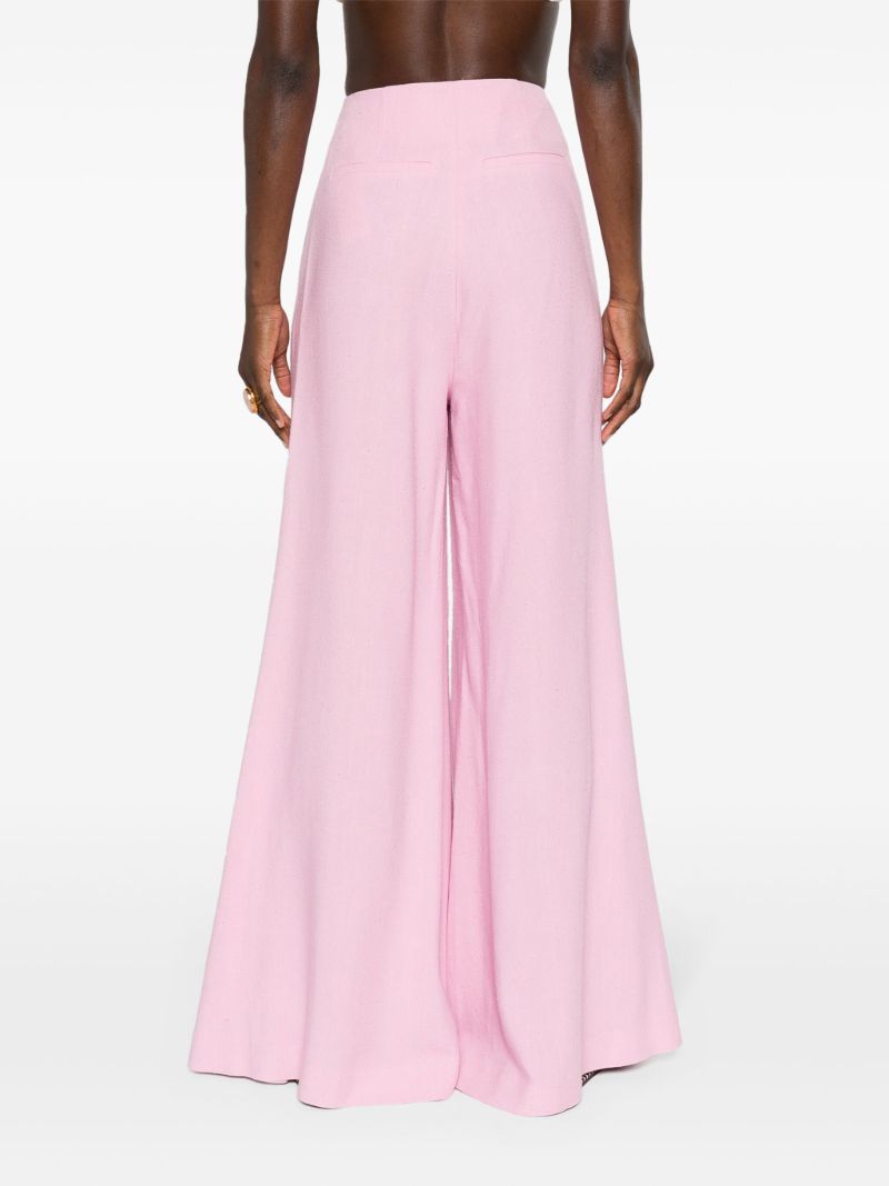 Pink Charis Fluted-leg Trousers