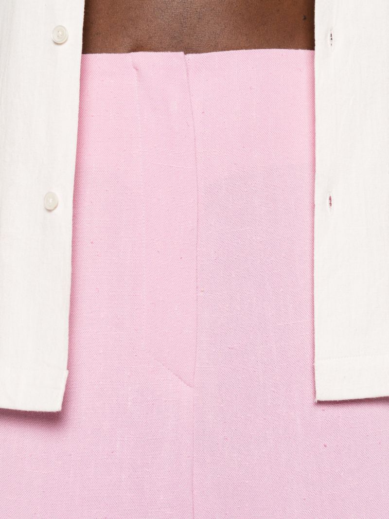 Pink Charis Fluted-leg Trousers