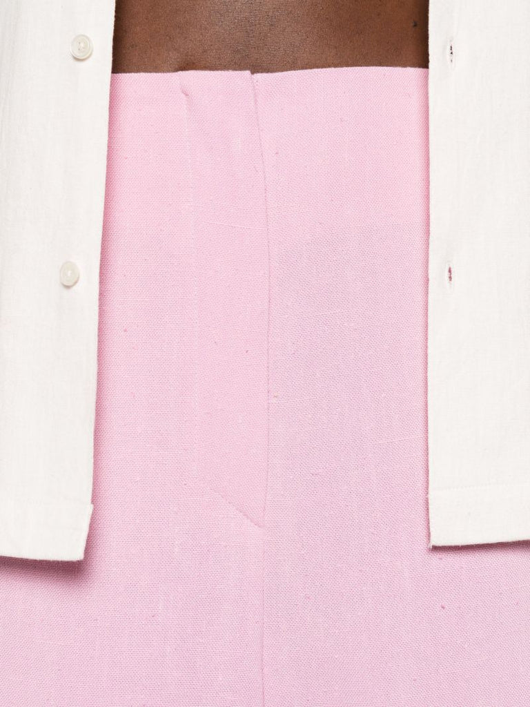 Pink Charis Fluted-leg Trousers