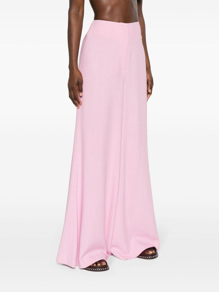 Pink Charis Fluted-leg Trousers