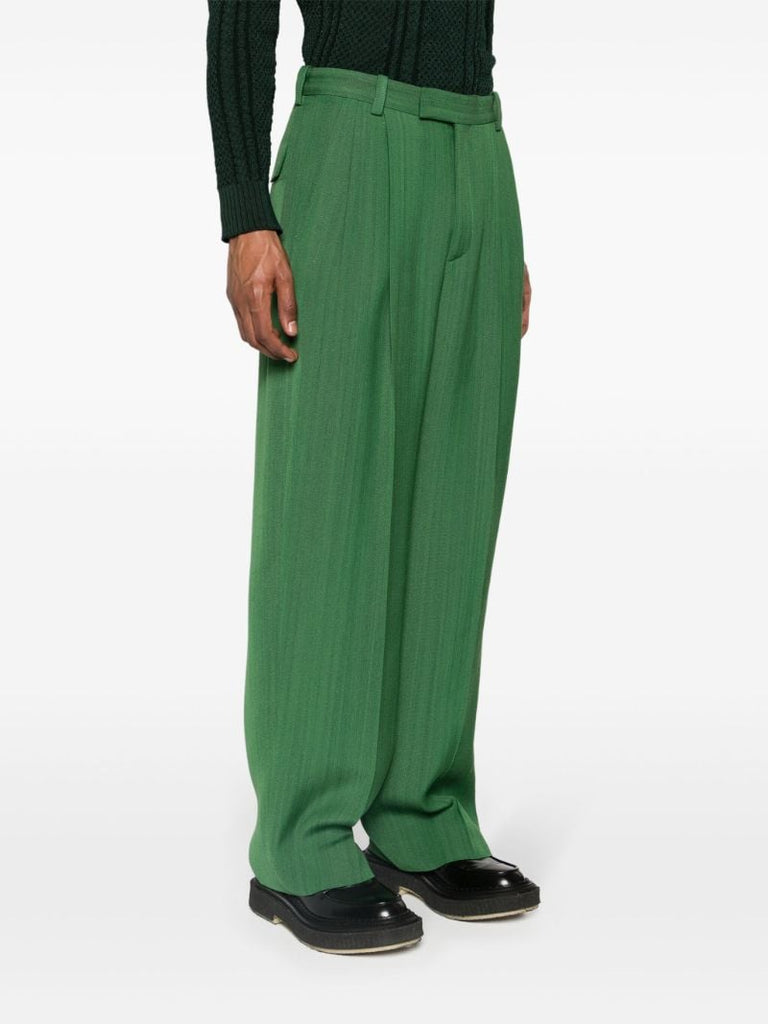Green Le Pantalon Titolo Wide Leg Trousers