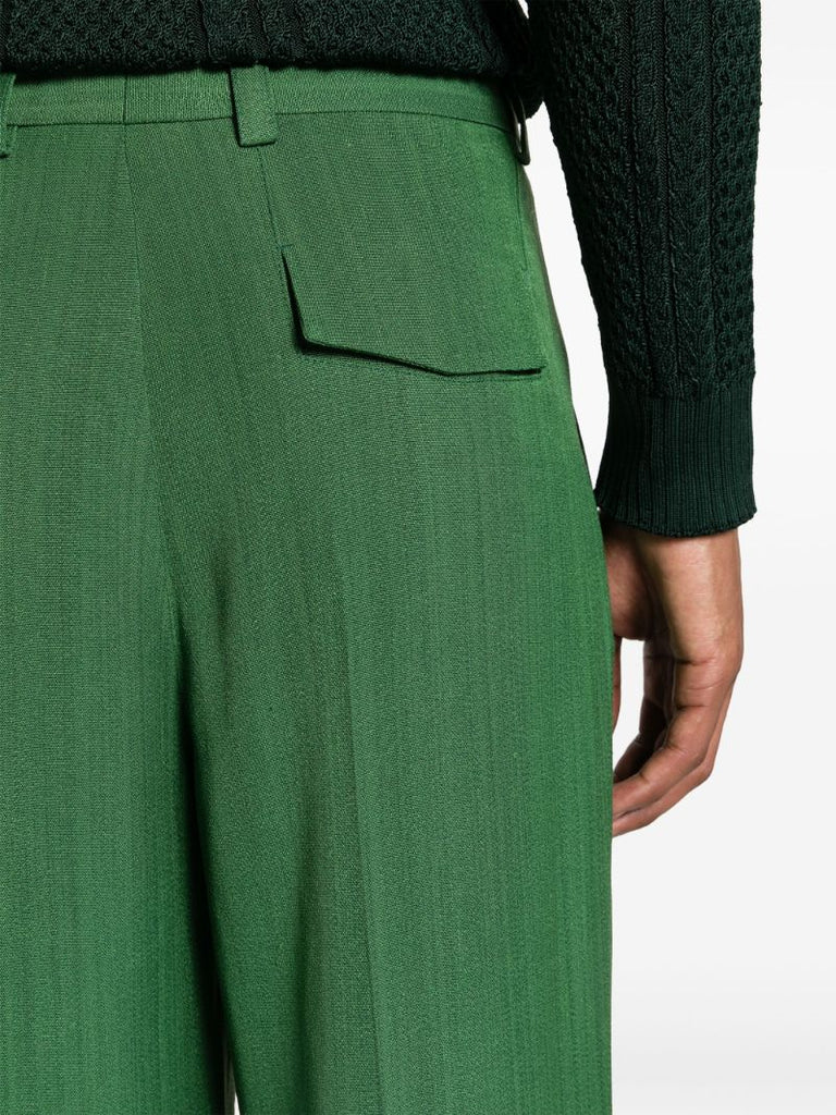 Green Le Pantalon Titolo Wide Leg Trousers