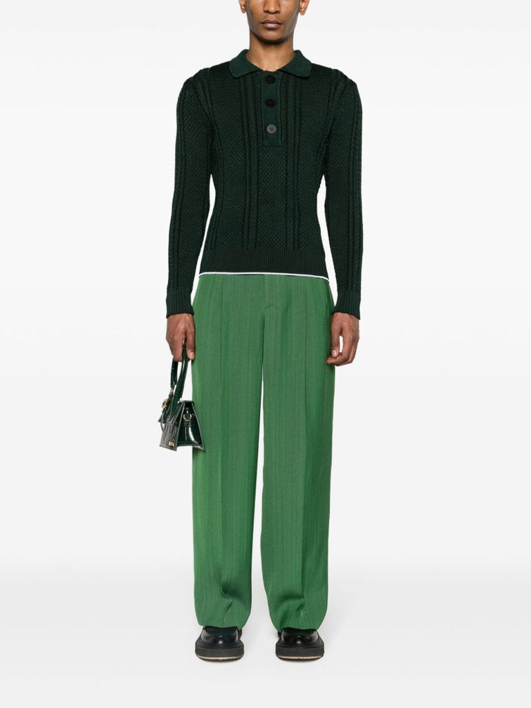 Green Le Pantalon Titolo Wide Leg Trousers