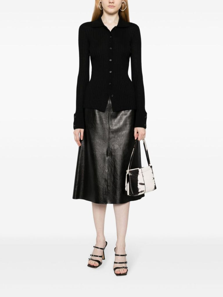 Cut-away Collar Cardigan