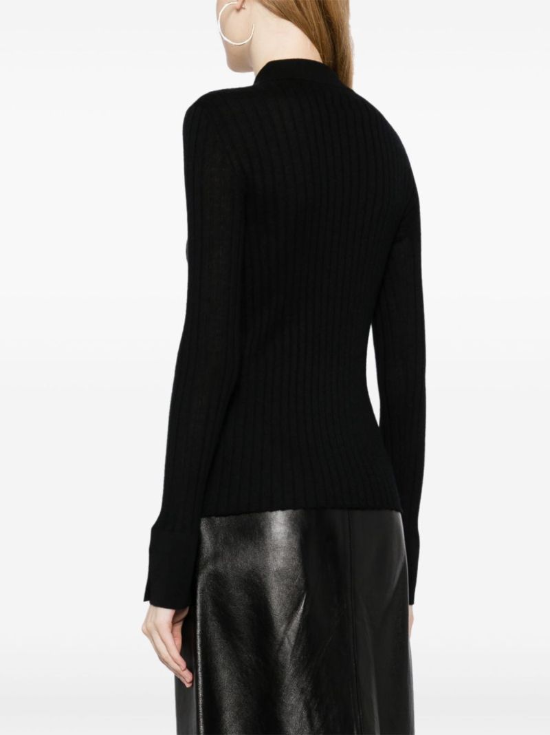 Cut-away Collar Cardigan